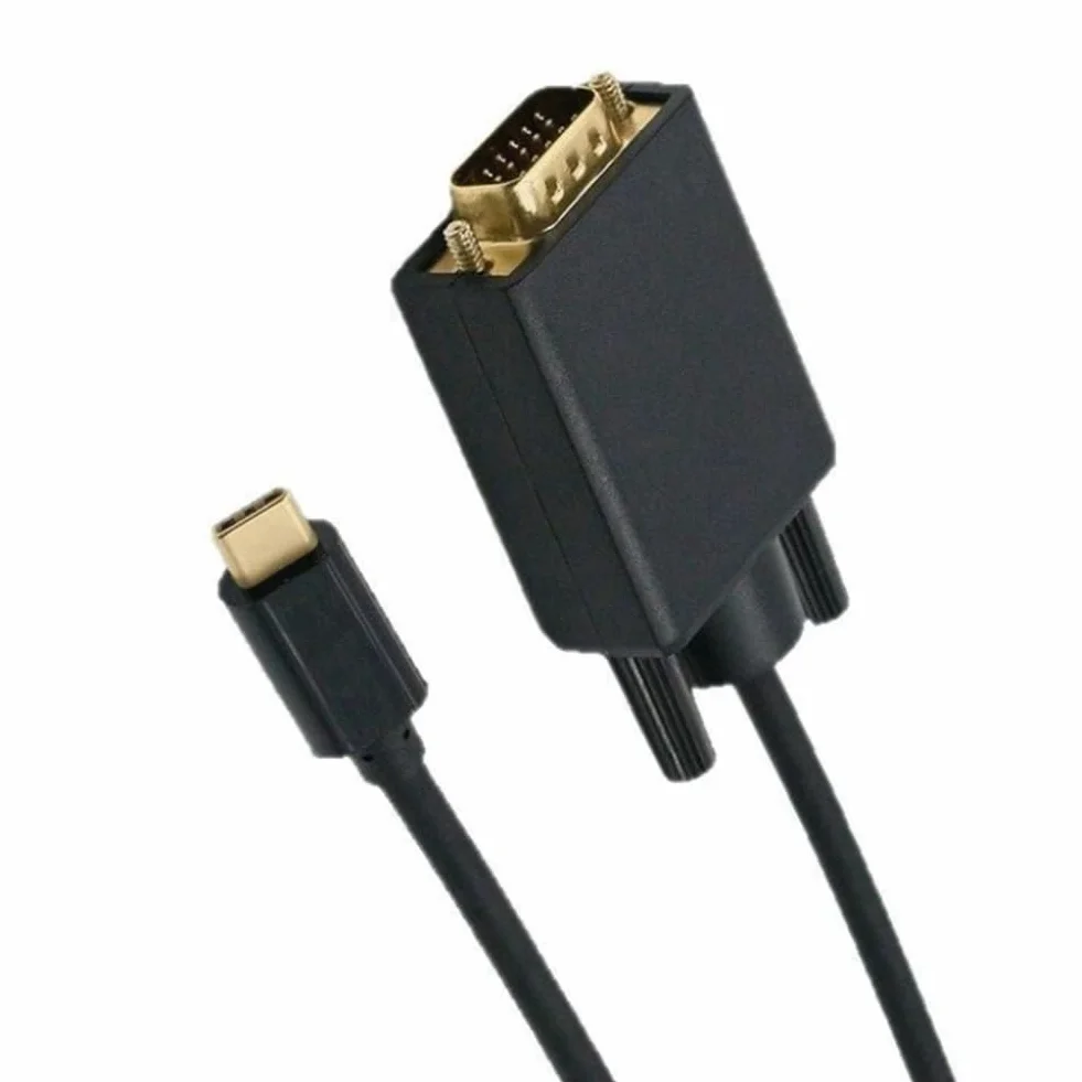 Câble USB-C vers VGA Haute Performance Convertisseur Type C vers D-Sub 15 Broches USB 3.1