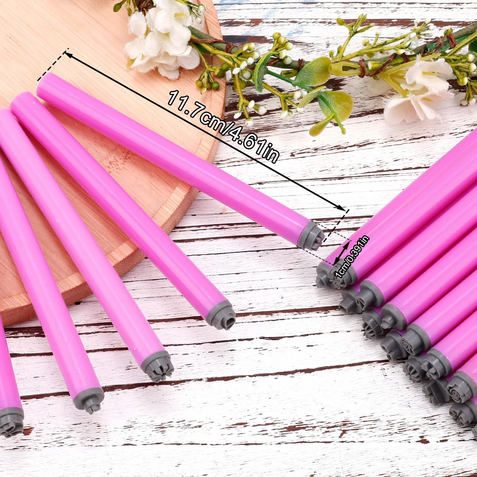 Stylos Tampons pour Ongles 19pcs, Outils Tampons Ongles avec Motifs Papillon Flocon Neige Fleur, Accessoires Ongles Bricolage