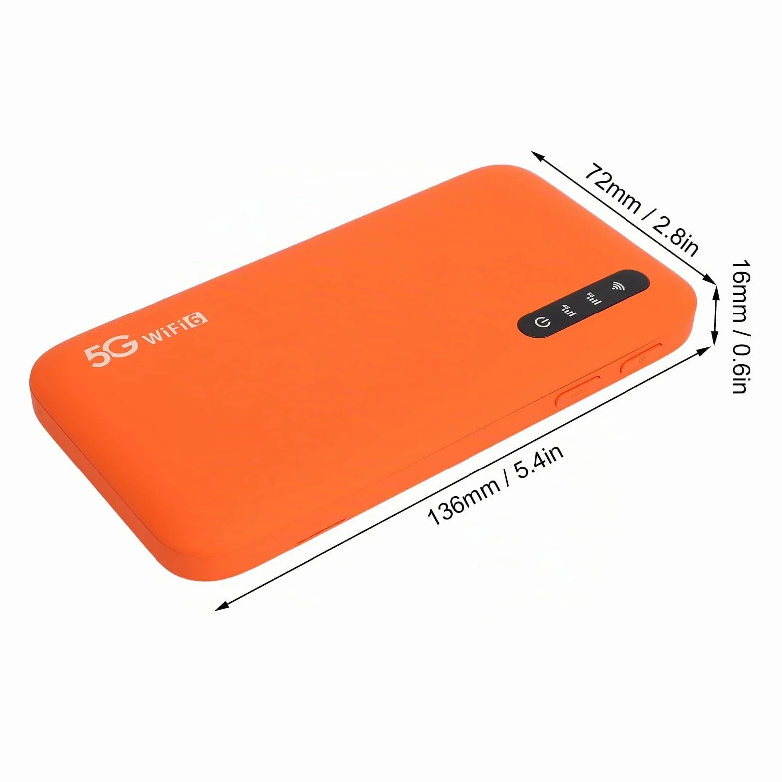 Routeur Portable Wi-FI 6 Double Bande 5G, Point D'accès Mobile Haut Débit, avec Emplacement pour Carte SIM, Compatible avec 16 Appareils et Batterie 6100 MAh