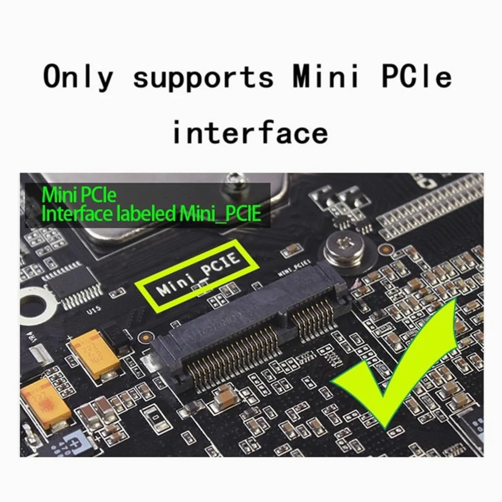 WiFi 6E Mini PCI-E AX210HMW Wireless Network Card Bluetooth 5.3 Adapter for Desktop Laptop, Tri-Band 2.4/5/6GHz AX WiFi