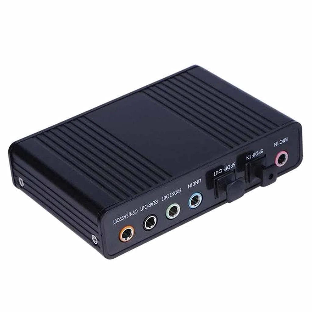 Carte Son Externe Optique USB 6 canaux 5.1 pour Ordinateur Portable, Carte Son Externe USB Professionnelle