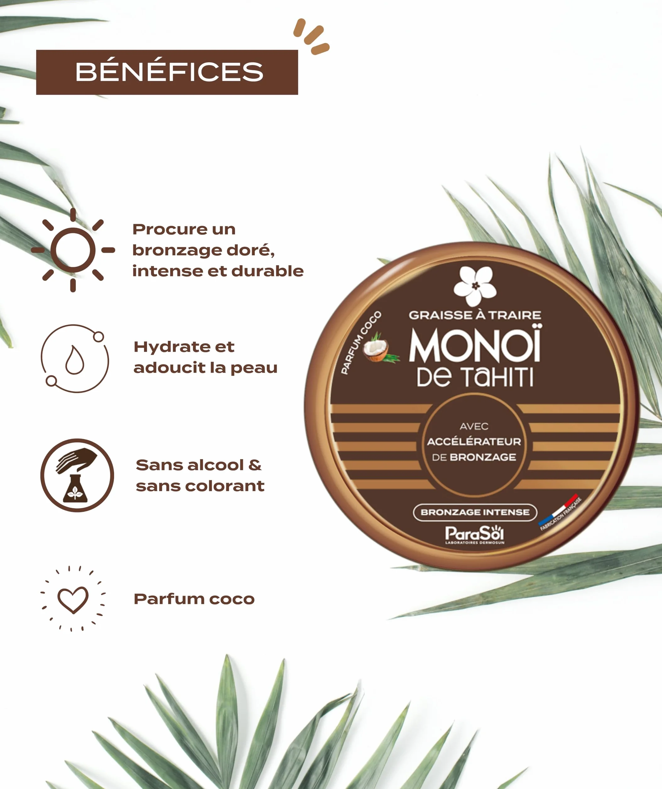 ParaSol Graisse à Traire Monoï de Tahiti Parfum Coco