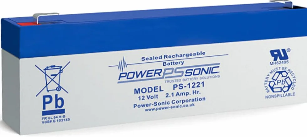 Batterie au plomb non tissée 12 V 2,1 Ah AGM PS-1221 sans entretien 178 x 35 x 60 mm