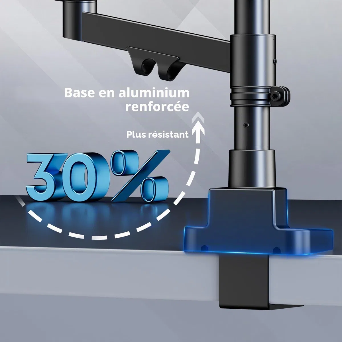 PUTORSEN Support de Moniteur 3 moniteurs pour écran de 17 à 35", Support pour 3 écrans réglable en Hauteur avec Une capacité de 12 kg par Bras, Barre de 80 cm, VESA 75/100 mm