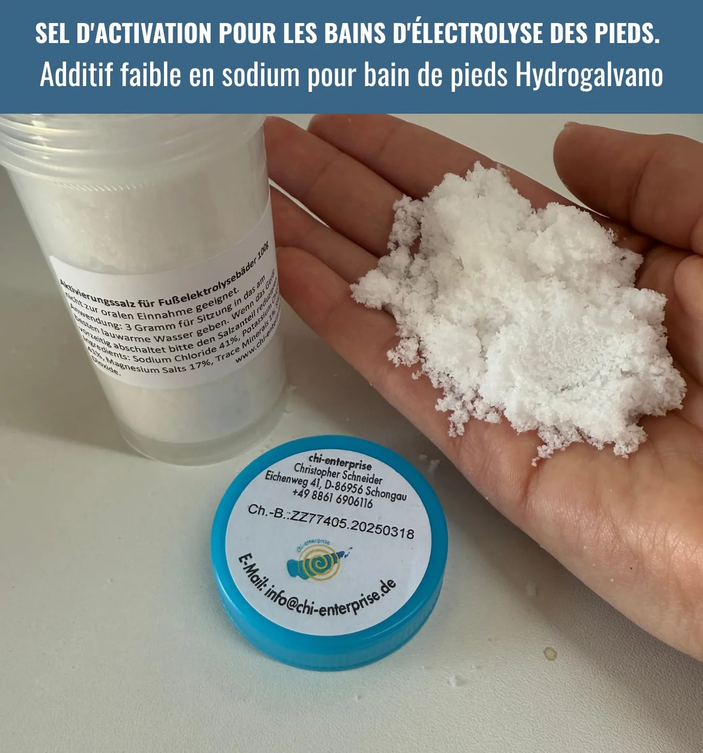 Hydrosana Sels activateurs pour bain de pieds ionique 100g désintoxication