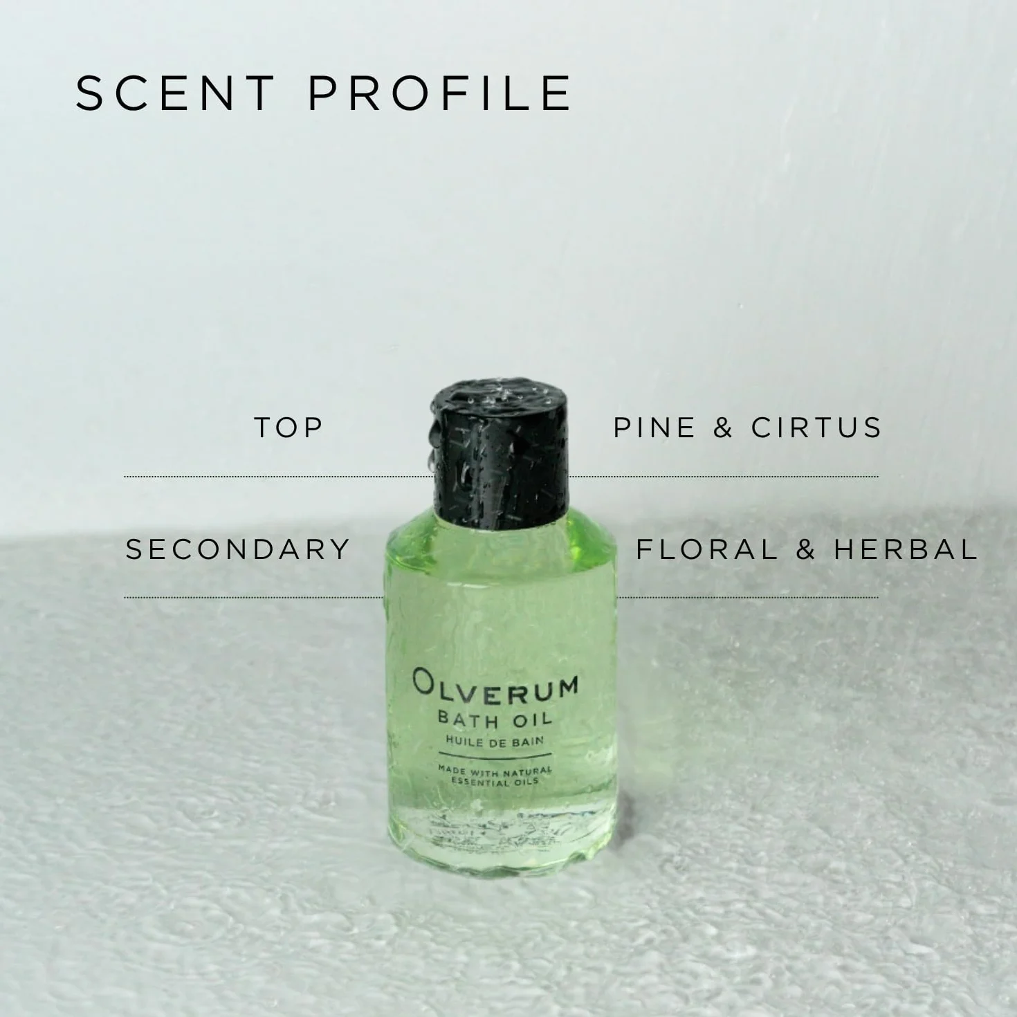 Olverum Huile de bain apaisante 125 ml - Mélange concentré d'huiles essentielles relaxantes
