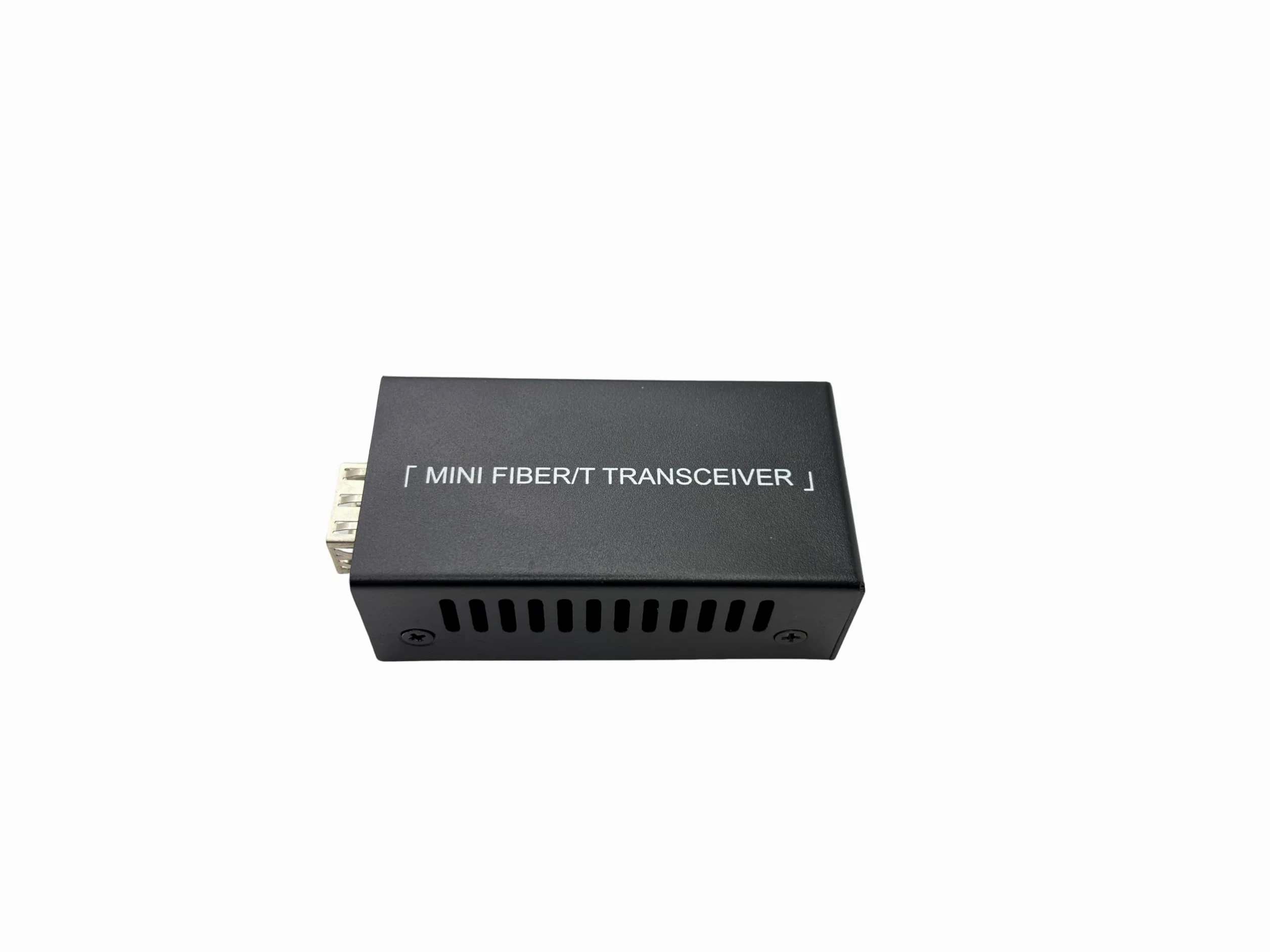 Elfcam® - Lot de 1 Mini Convertisseur Fibre Ethernet, Convertisseur RJ45 Gigabit/Module Mini-GBiC SFP Multimode-Monomode / 0.55-20KM,Noir