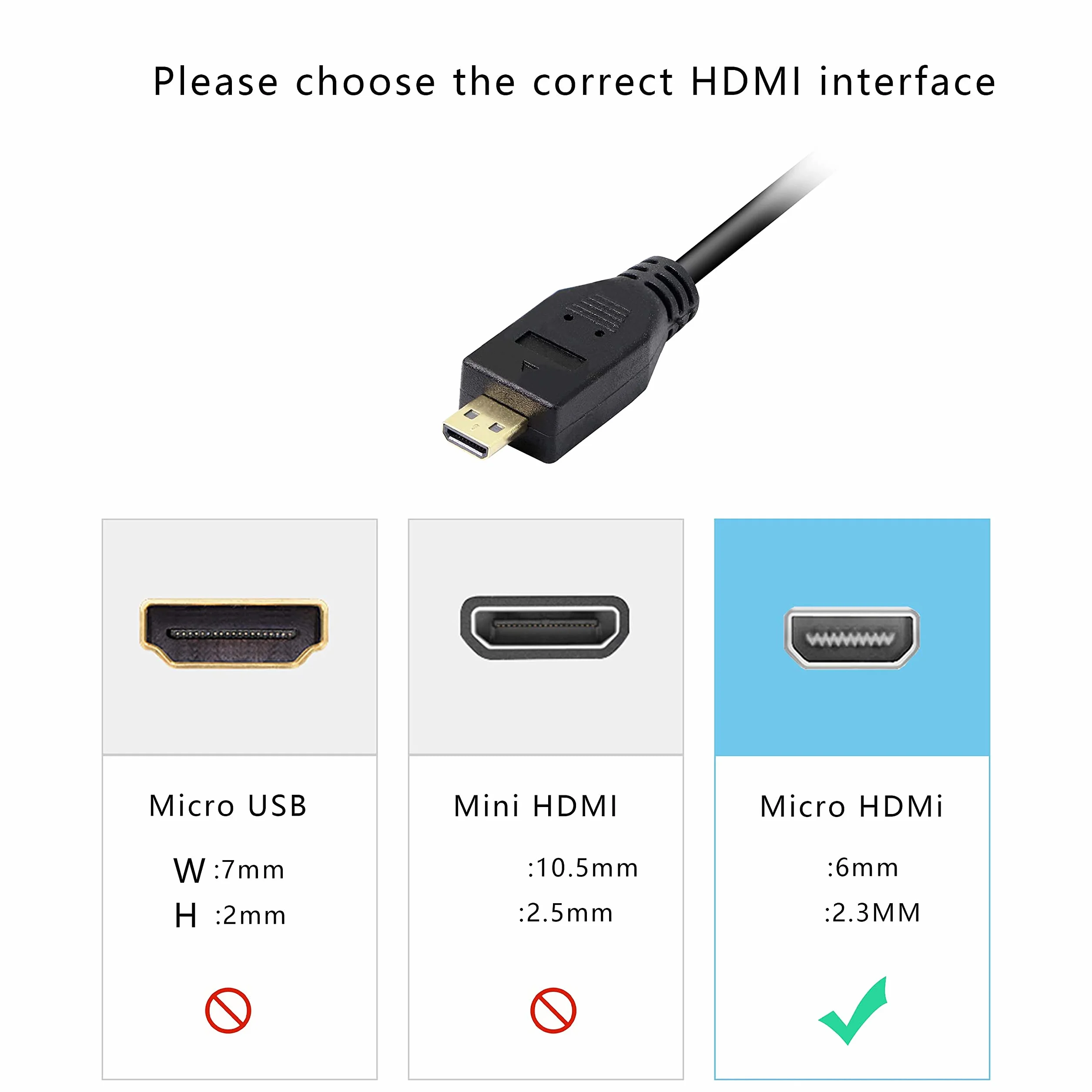 Adaptateur audio Micro HDMI vers VGA 1080p Full HD mâle vers femelle