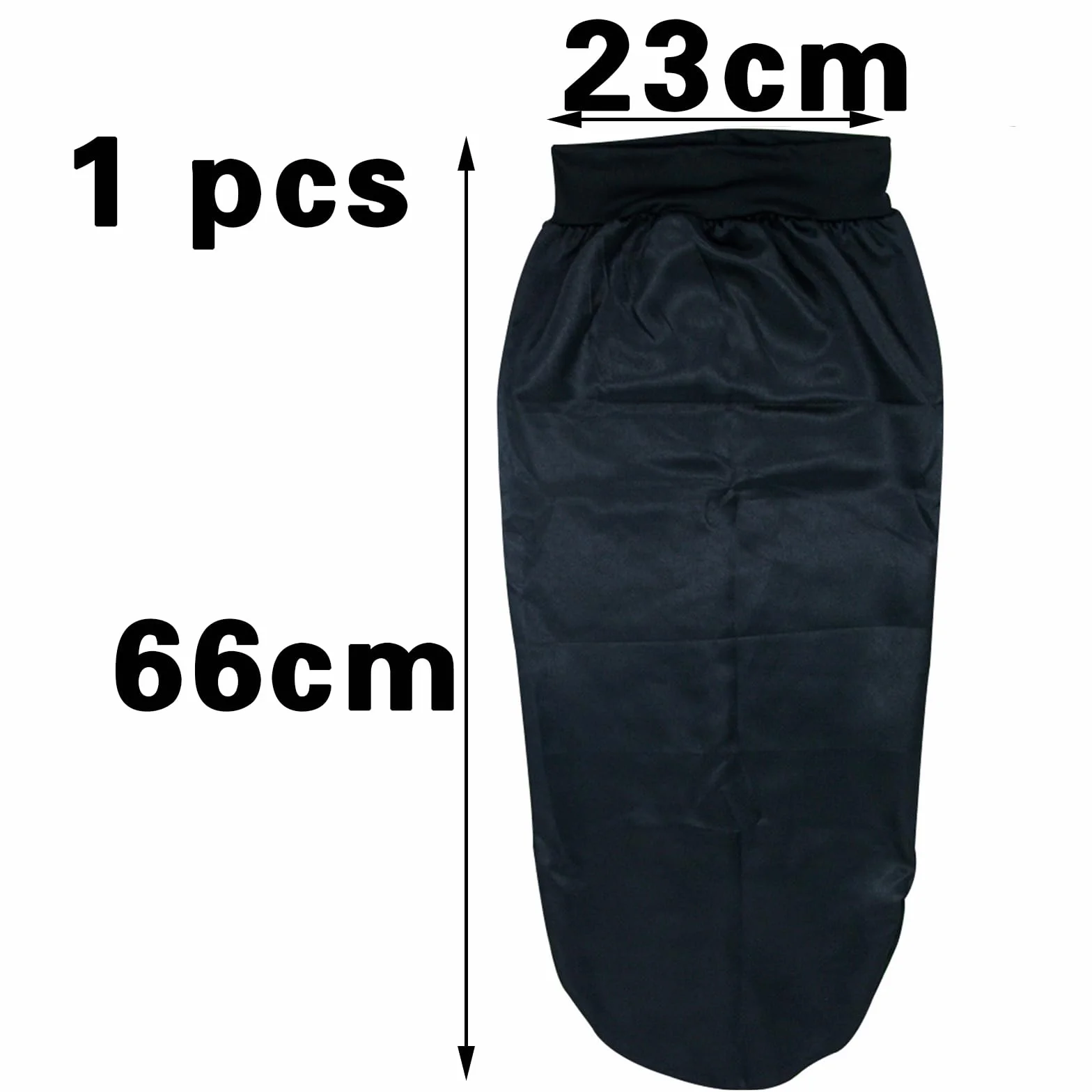 Bonnet de Nuit en Satin Réglable pour Cheveux Longs et Bouclés Noir