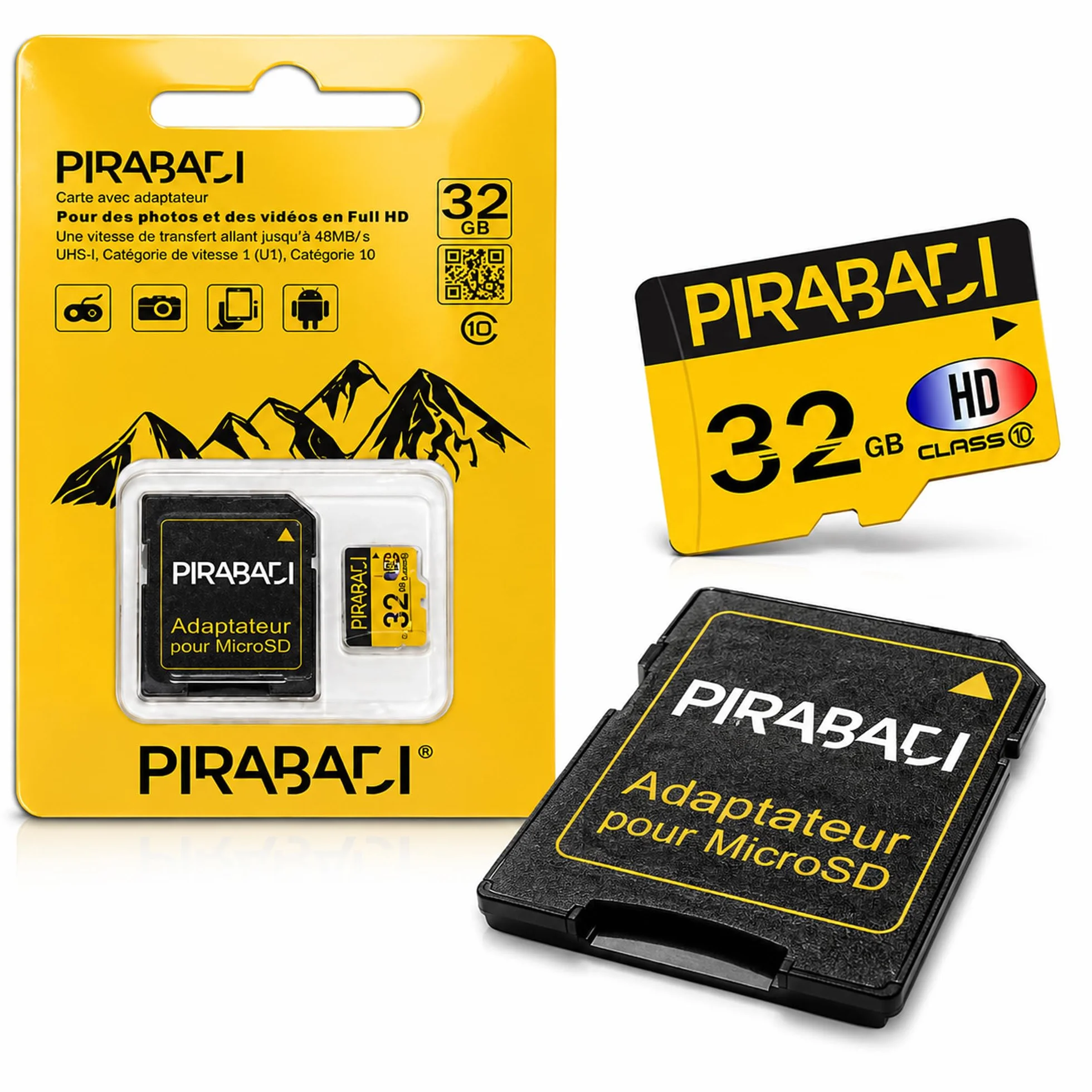 Carte Mémoire SD 32GB Original PIRABADI Ultra Extreme Pro Adaptateur
