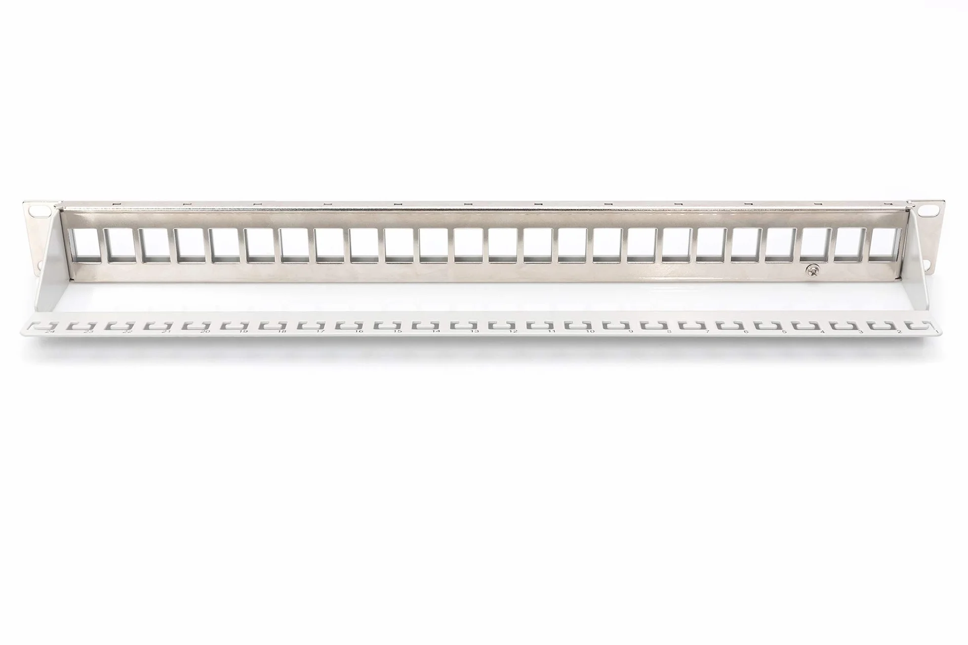 DIGITUS Set: Panneau de Brassage - modulaire - 19 Pouces - 24 Ports - blindé - Montage en Rack 1U - Gris - avec 12x Module Keystone Cat8.1