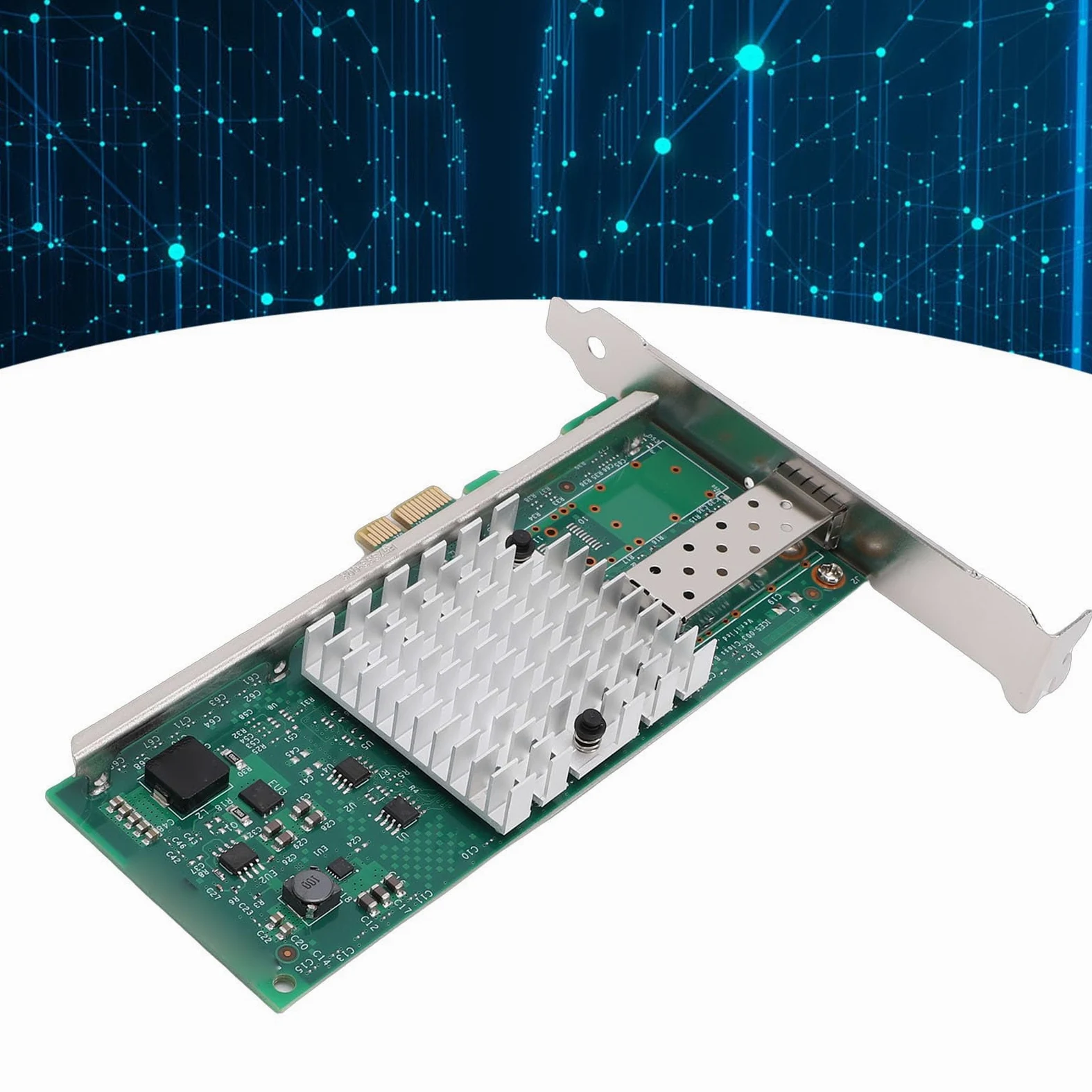 Carte Réseau PCI E 10 Go, Adaptateur Réseau PCI Express X1 10 Gbps SFP+, Chipset 82599EN, pour Mise à Niveau du Serveur de Stockage Internet Cafe
