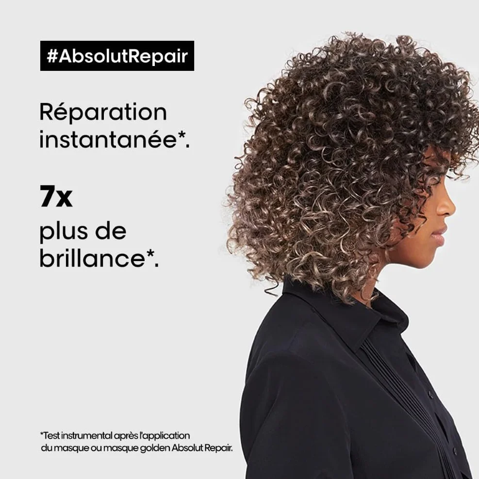 L'OREAL PROFESSIONNEL Absolut Repair Golden Restructuration Instantanée Cheveux Secs & Abîmés 7x Plus de Brillance