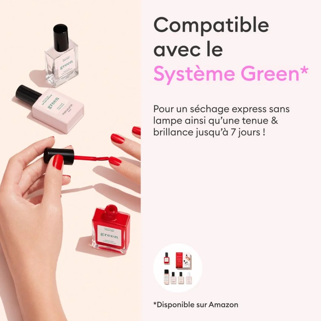 Manucurist Green Base Coat Base de Vernis à Ongles 9-free 15 ml Fabriqué en France