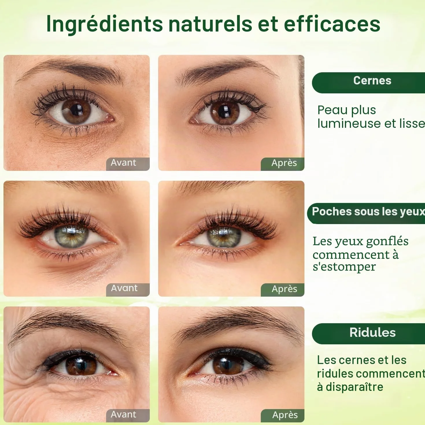 Eye Patch Hydrogel Acide hyaluronique Collagène Réutilisable Contre Cernes Poches Rides 60pcs