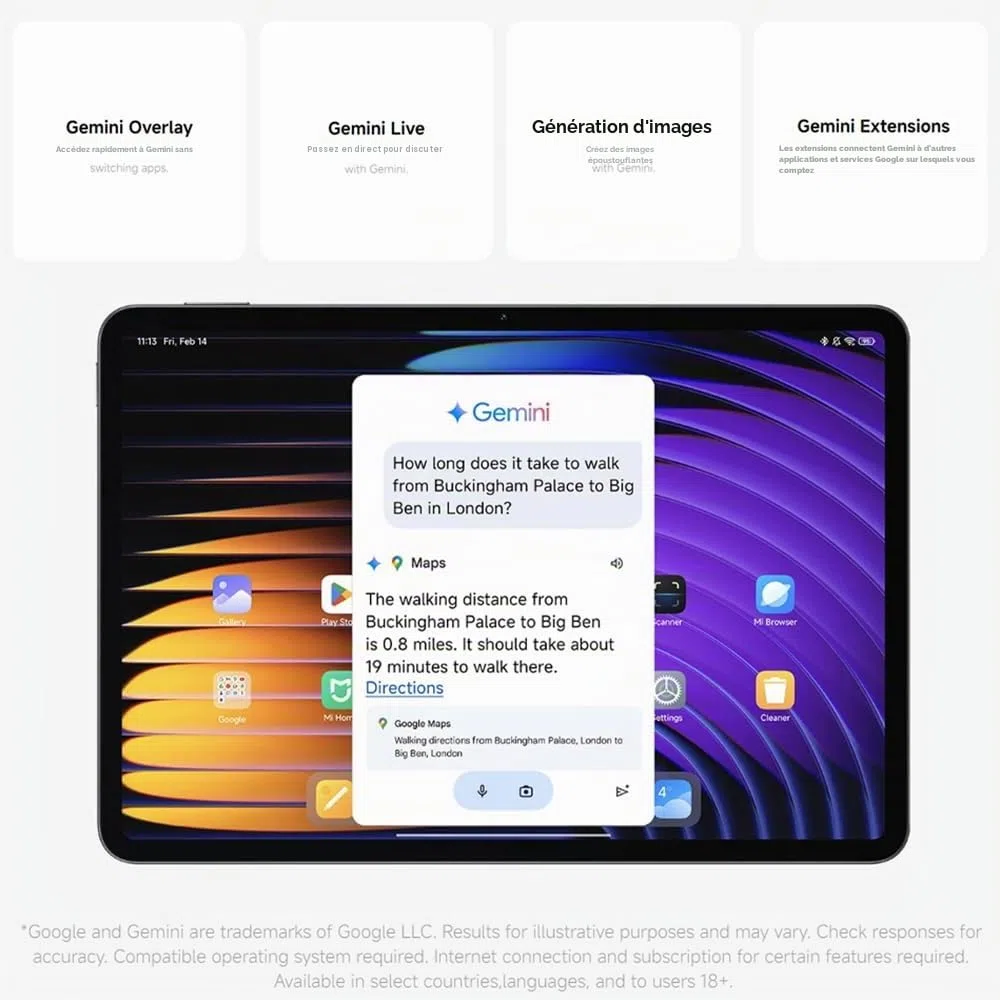 XIAOMI Pad 7, 8 Go + 256 Go, 11,2 Pouces, 13 MP, résolution 2136 x 3200, capacité de la Batterie 8850 mAh, Noir, avec Chargeur