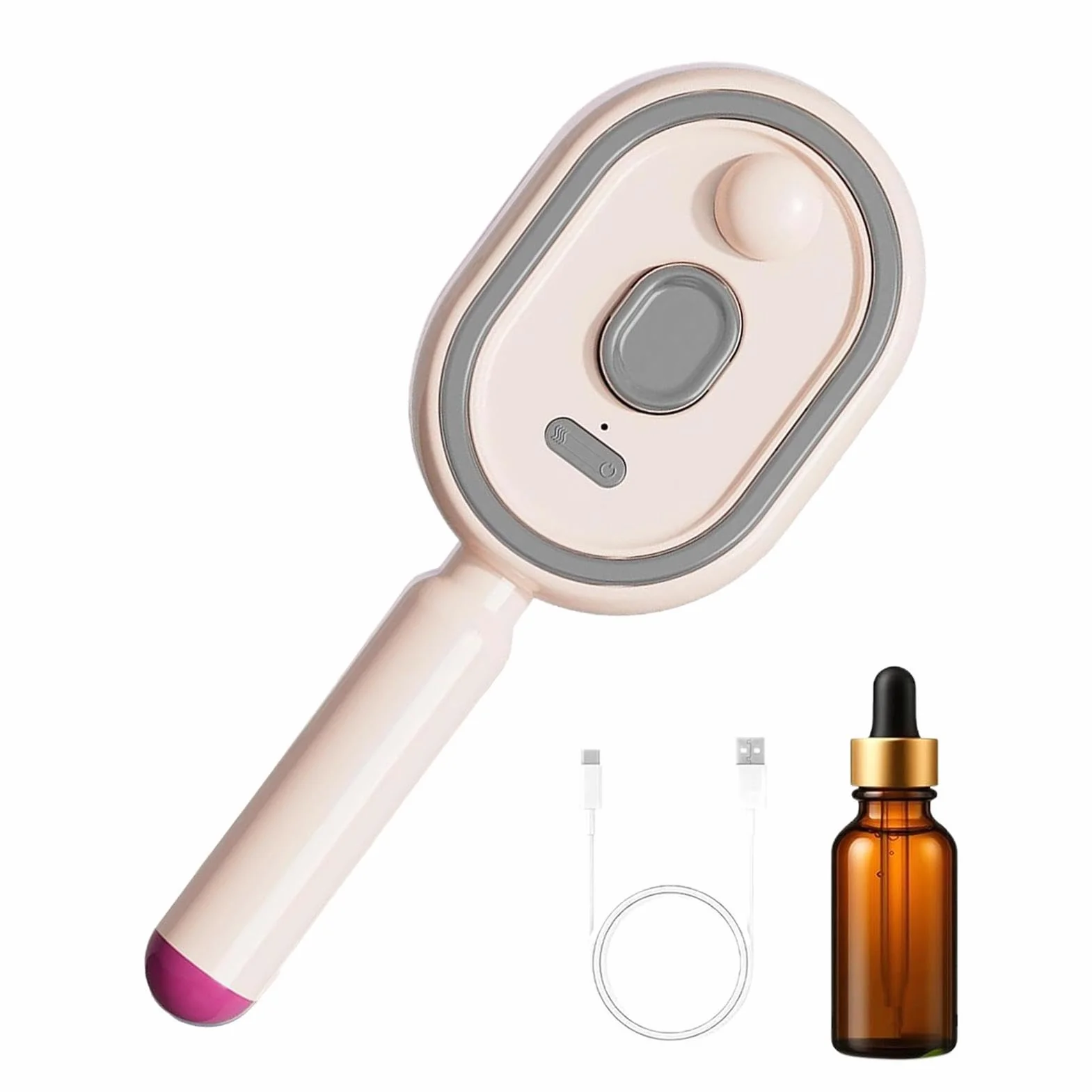 Brosse À Vapeur Électrique 3 En 1, Lisseur Vapeur Rechargeable, Peigne Démêlant Antistatique Avec Massage Coussin D'air Anti-frisottis