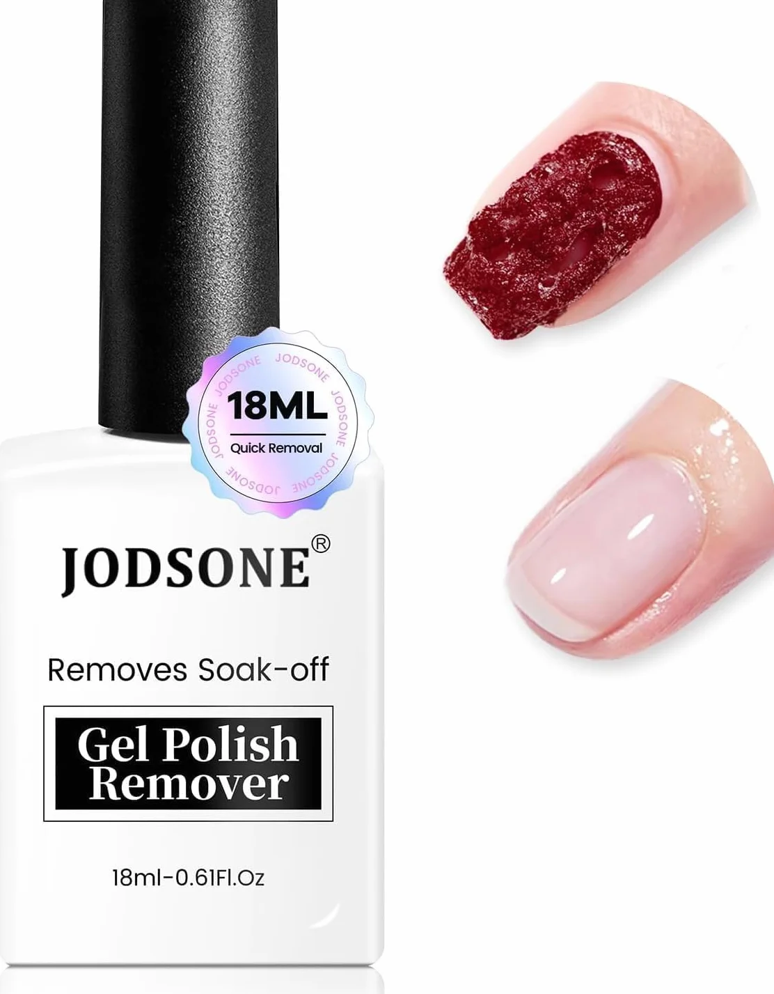 JODSONE Dissolvant Vernis Semi Permanent 18ML, Pas de Trempage Requis, 3-5 Minutes