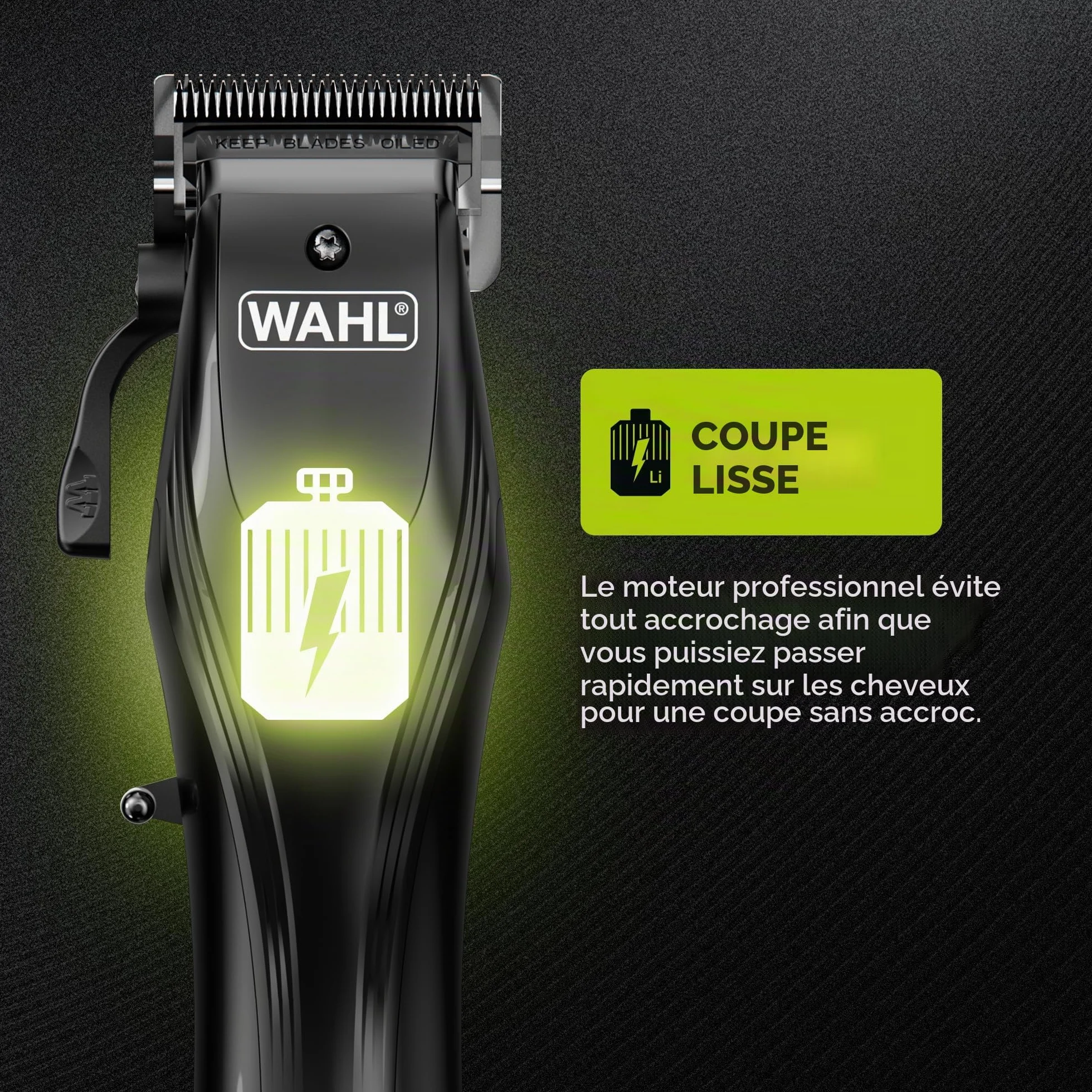 WAHL Rapid Clip tondeuse à cheveux rechargeable USB pour hommes batterie lithium-ion