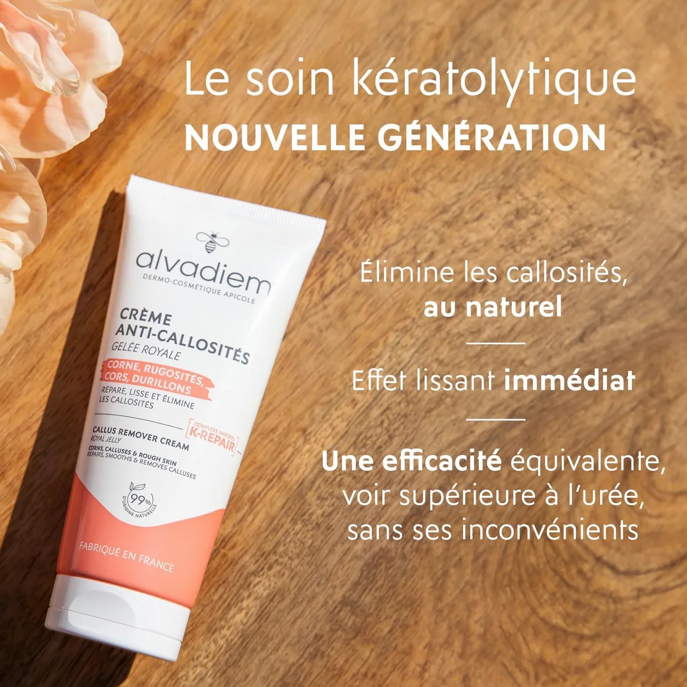 Crème anti-callosités à la gelée royale 75 ml Soin Kératolytique Naturel Fabriqué en France