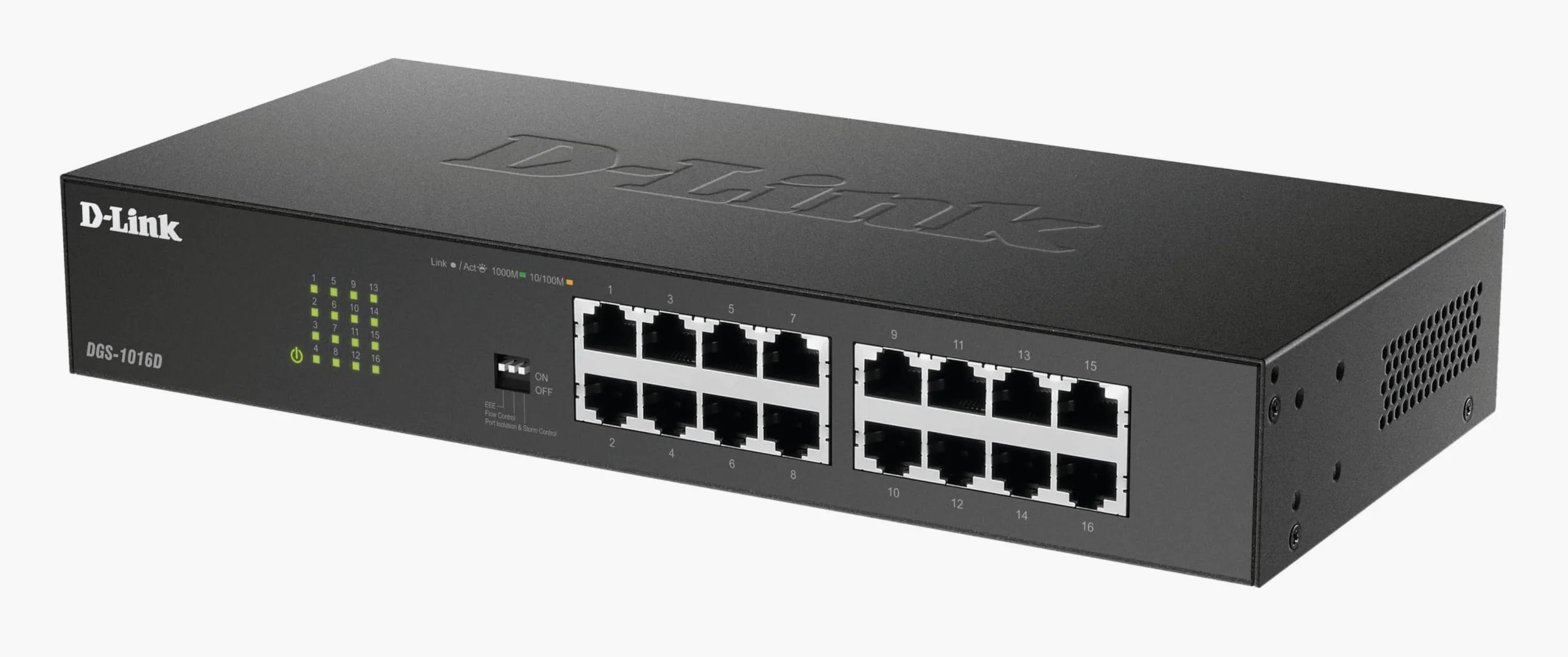 D-Link DGS-1016D Switch 16 Ports Gigabit Metallique 10/100/1000mbps - Idéal Partage de Connexion et Mise en Réseau Small/Home Office