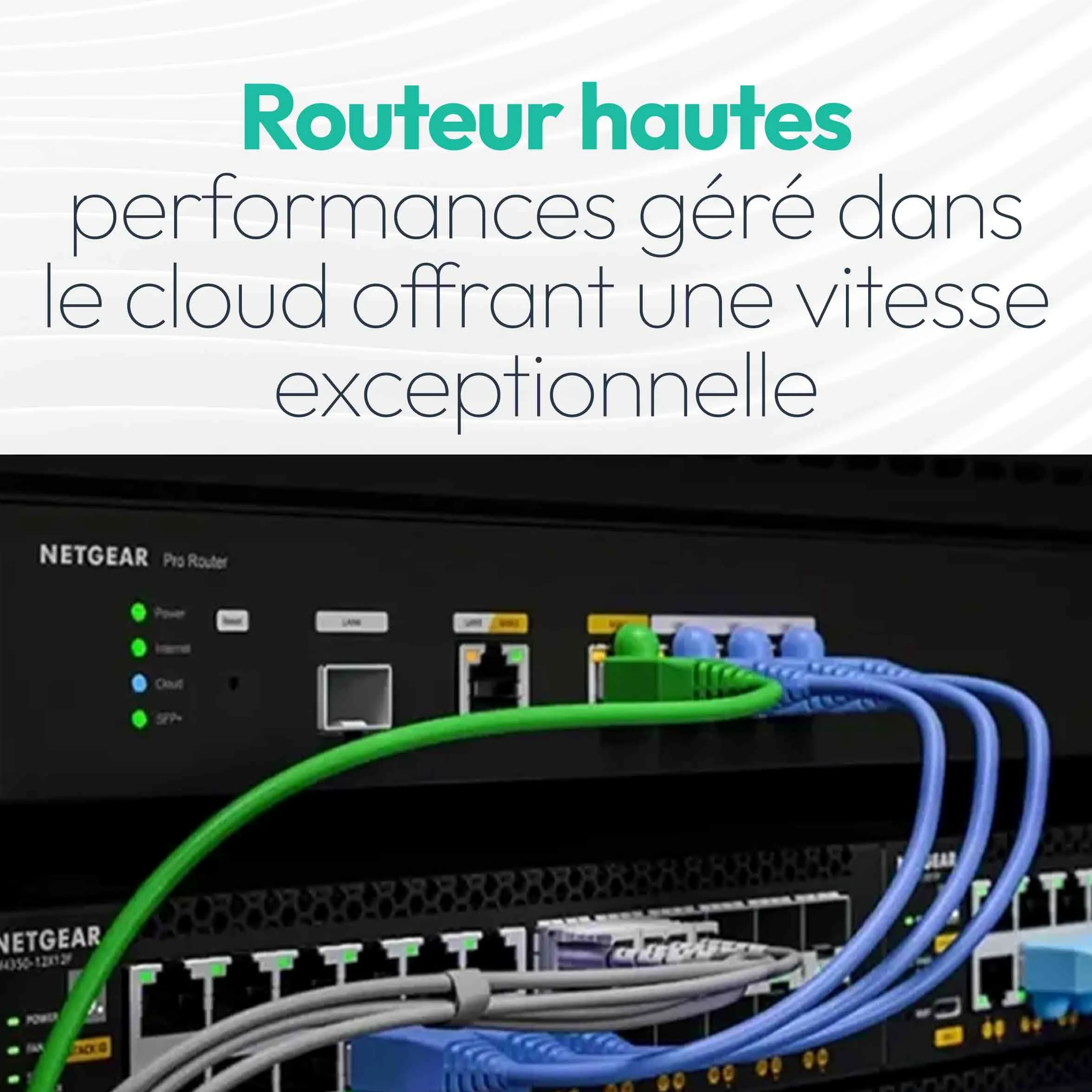NETGEAR Routeur Pro 10 Gbit/Multi-Gigabit Dual-WAN avec Management Cloud Insight (PR60X) – 10 Gbit SPF+ - avec basculement en Cas de défaillance – 32 VLAN - Configuration VPN IPSec – Rackable