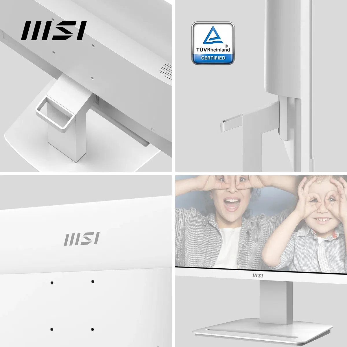 MSI Pro MP2412W Écran Bureautique 23.8" Full HD - Dalle VA 1920x1080, 100Hz, Confort Oculaire, Montable VESA, Haut-Parleurs Intégrés, Supporte Display Kit, Inclinaison Réglable - HDMI 1.4b, DP 1.2a