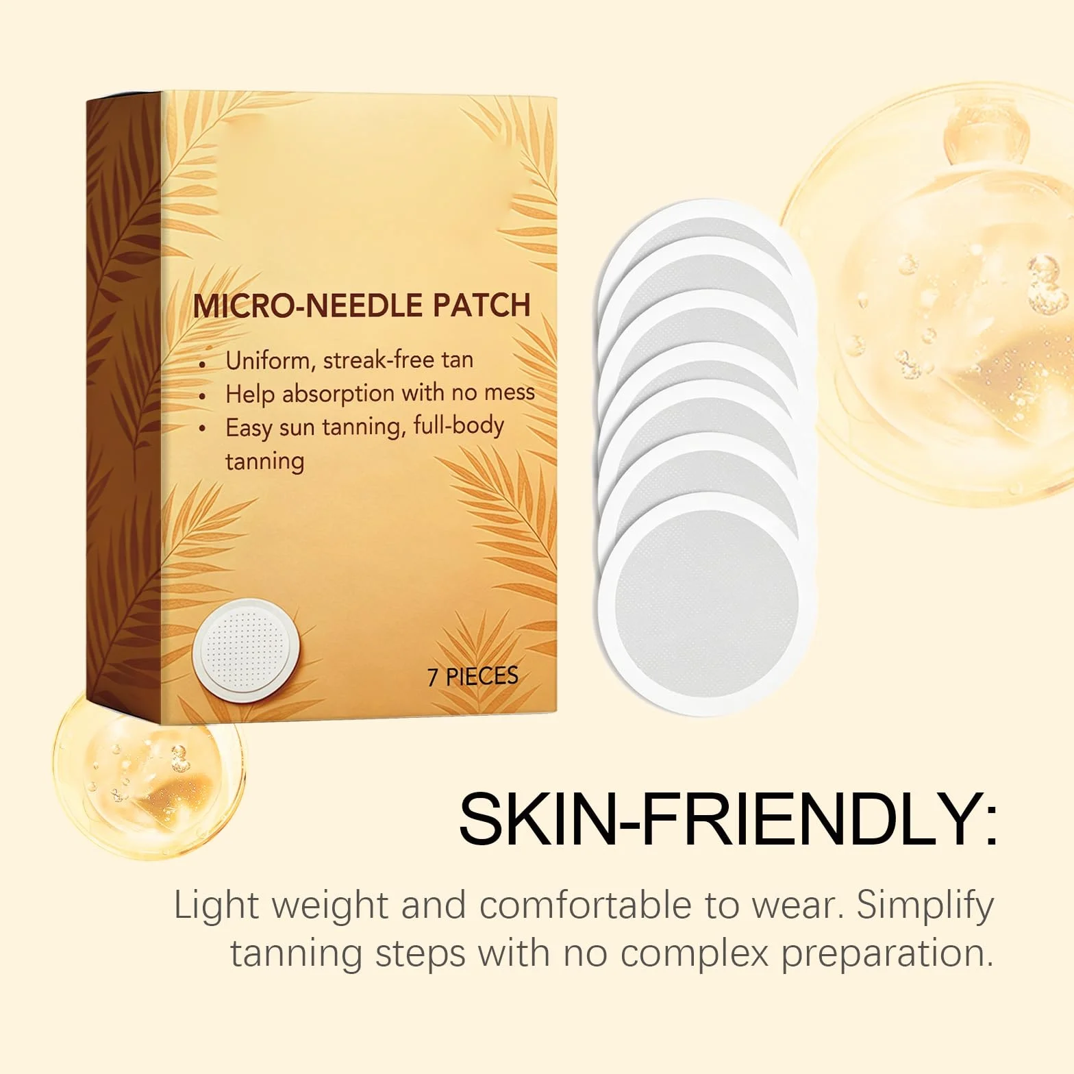Sun-Free Lot de 35 patchs bronzants à micro-aiguilles Seless pour teint uniforme et éclat naturel