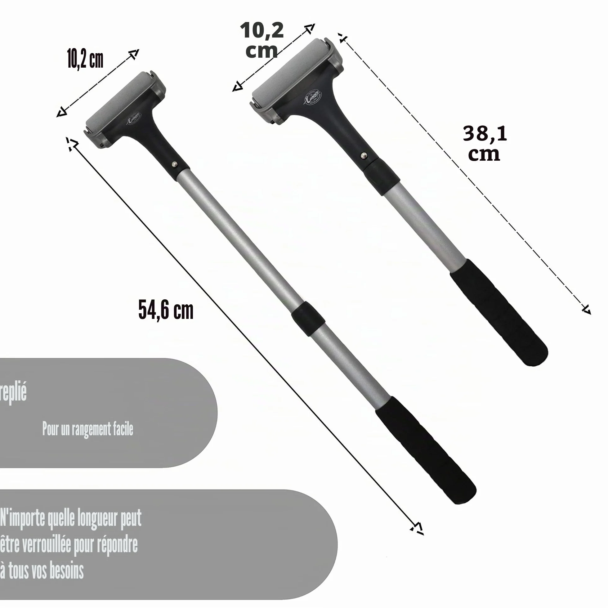 Easace Applicateur de lotion pour le dos et le corps, brosse de douche auto-application, argent