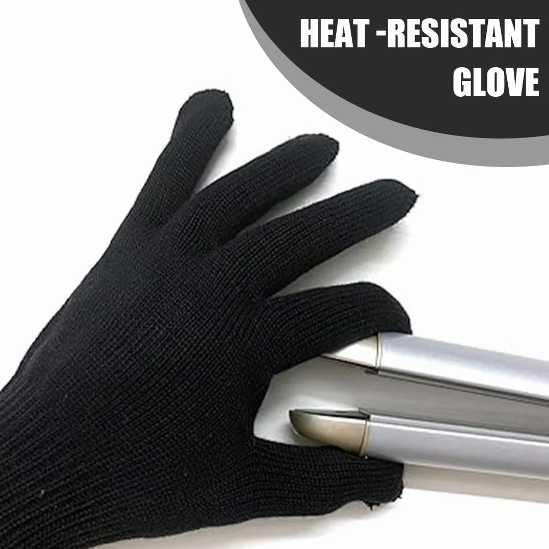 Gants Professionnels Résistants À La Chaleur Pour Coiffure, Fer À Friser, Paire