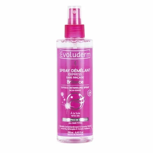 EVOLUDERM Spray Démêlant Express Brillance 250 ml 98% d'Origine Naturelle Fabrication Française