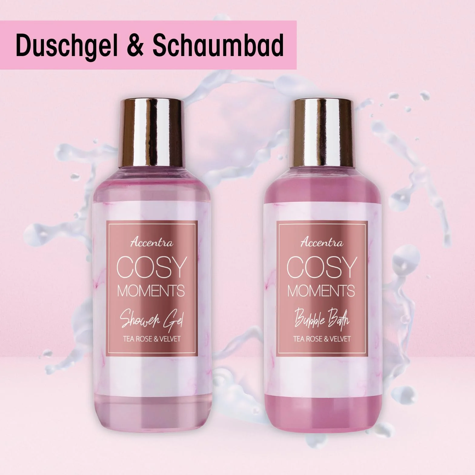 Accentra COSY MOMENTS Set de bain et de douche rose Coffret cadeau bien-être 7 pièces