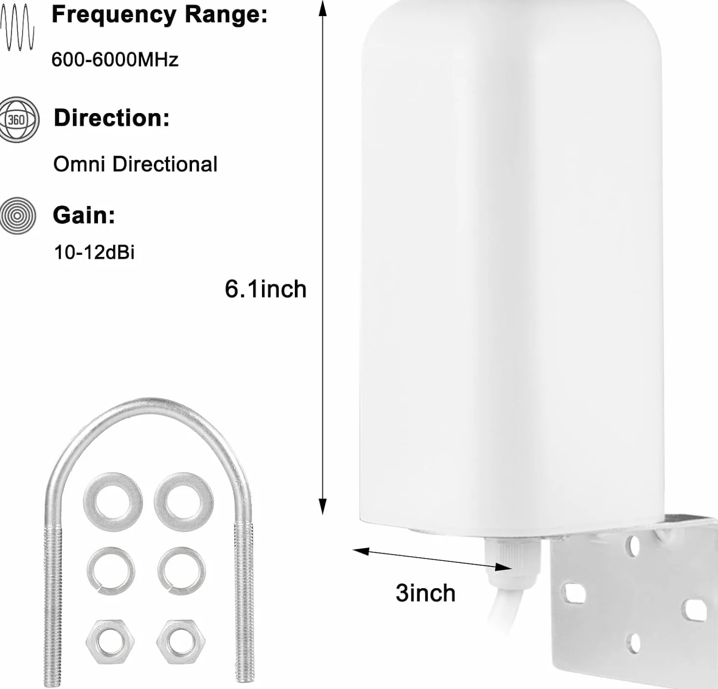 Antenne SMA mâle/TS9 à gain élevé 10-12 dBi 4G LTE 5G pour Vodafone EE O2 trois transporteurs TP-LINK HUAWEI 4G LTE 5G Routeur Netgear Nighthawk M3 M6 Pro M1 MR1100 LM1200 Hotspot Booster de