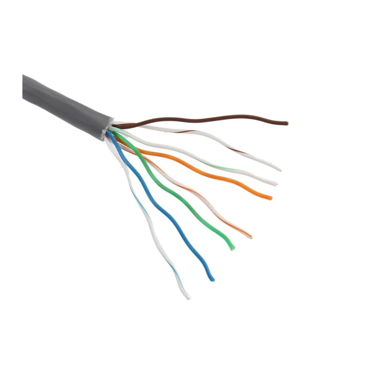 Câble réseau QS6151A UTP Cat5e 100 Mbps en cuivre sans oxygène, paire torsadée non blindée, câble Ethernet DIY adapté aux câbles d'installation dans les maisons, le câblage informatique, les usines et