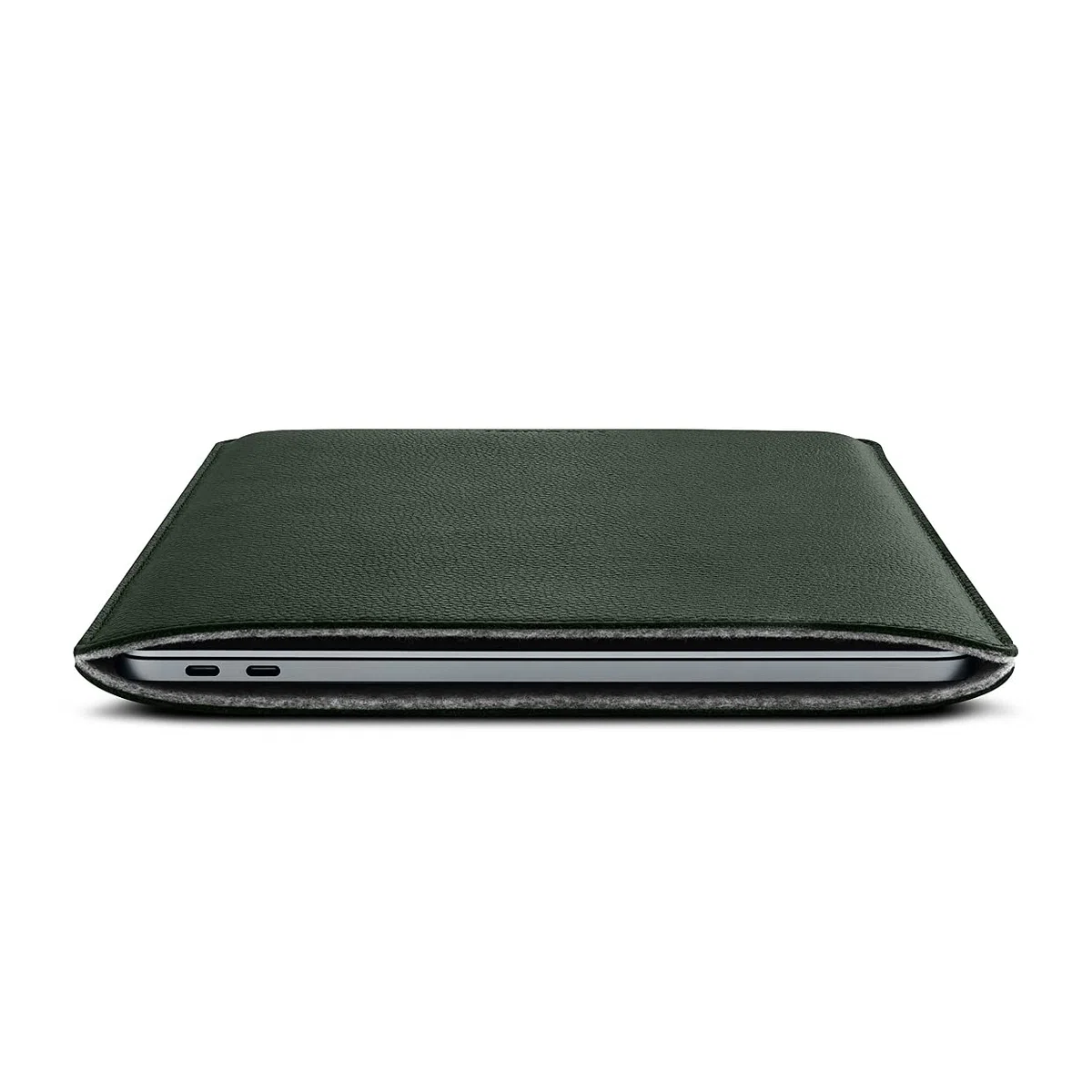 WOOLNUT Housse en Cuir pour MacBook Pro 13 & Air 13/13,6 Pouces - Vert
