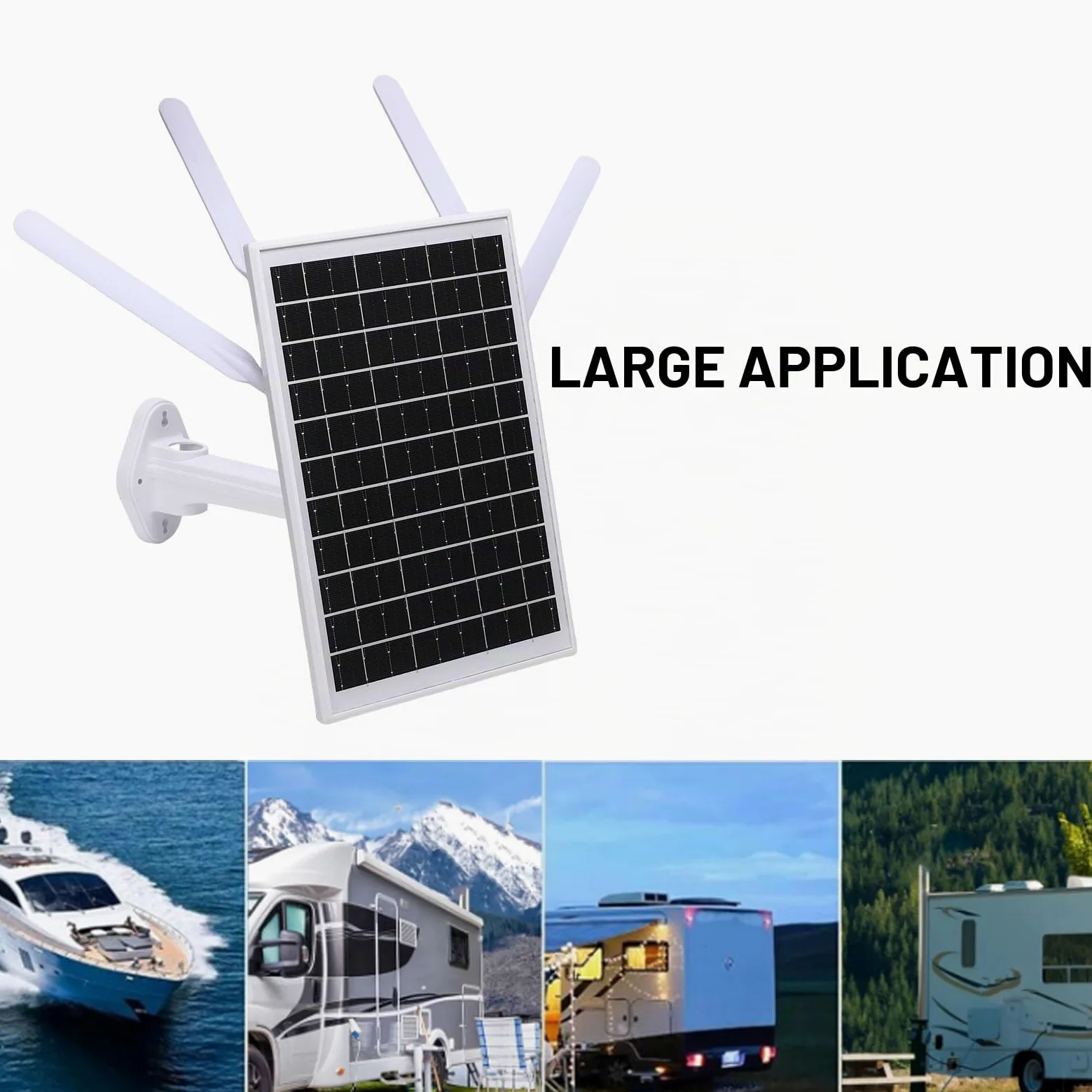 TOPINCN Routeur 4G Extérieur Solaire, Routeur Solaire 12W Router 4G LTE Modem Extérieur Extérieur Extension WiFi avec Une Fente de Carte SIM, Routeur WiFi (Antennes Noires)