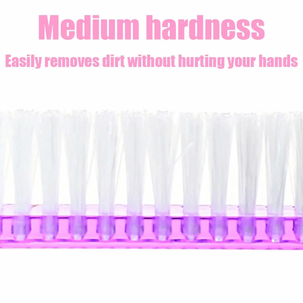 Brosse Ongle 8 Pièces Poignée Plastique Outil Nettoyage Nail Art