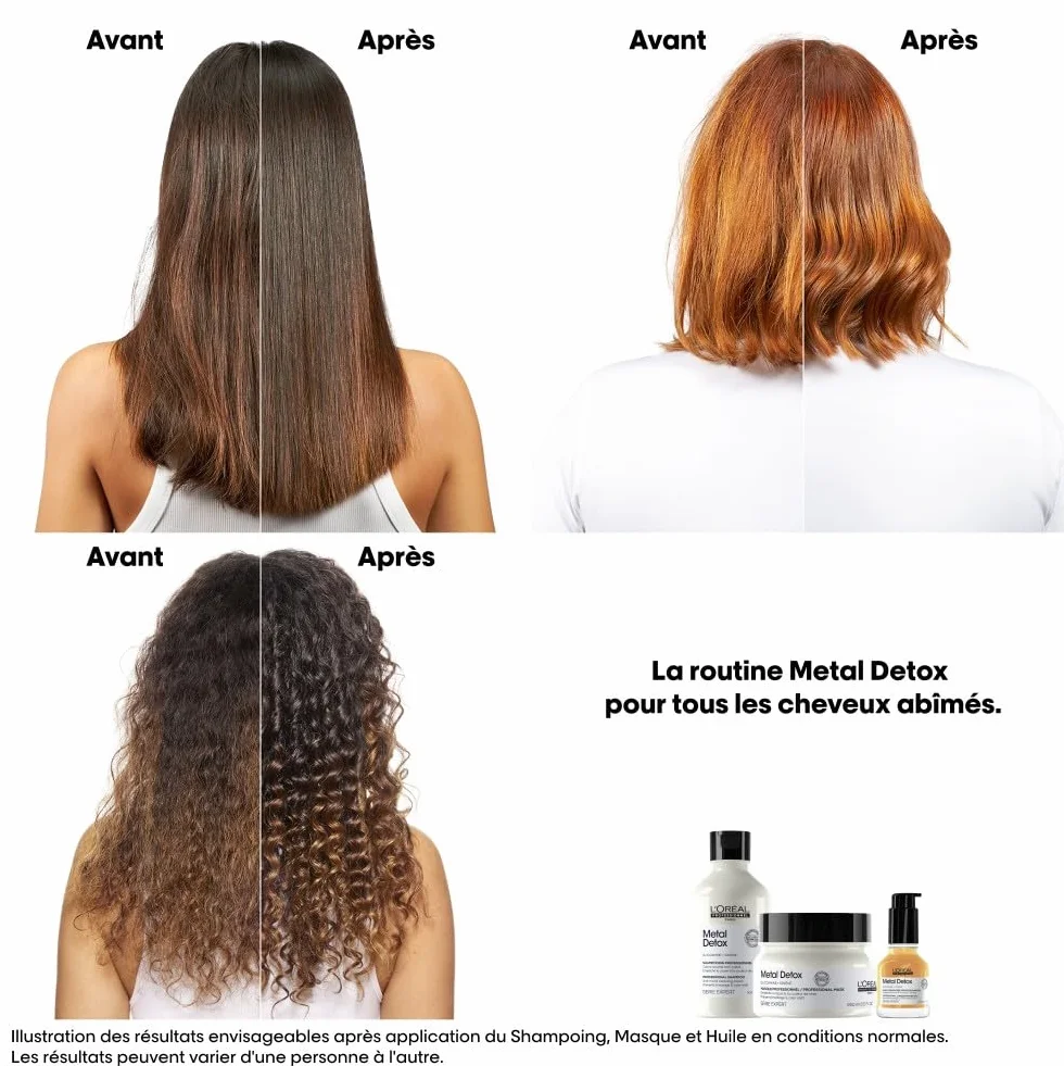 L'OREAL PROFESSIONNEL Metal Detox Crème Lavante Shampoing Anti-Casse Anti-Metal Recharge 500 ml