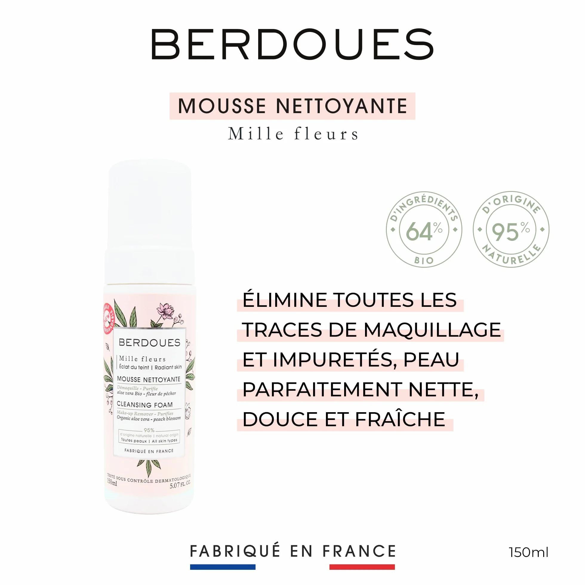 Berdoues Mille Fleurs Espuma Limpiadora Desmaquillante 150 Ml