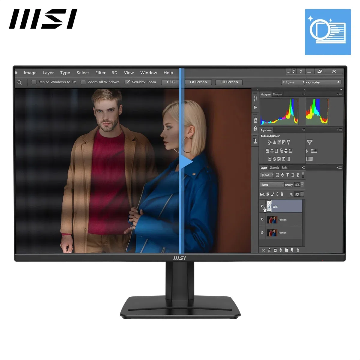 MSI Pro MP275QA E14 Écran Professionnel 27" WQHD