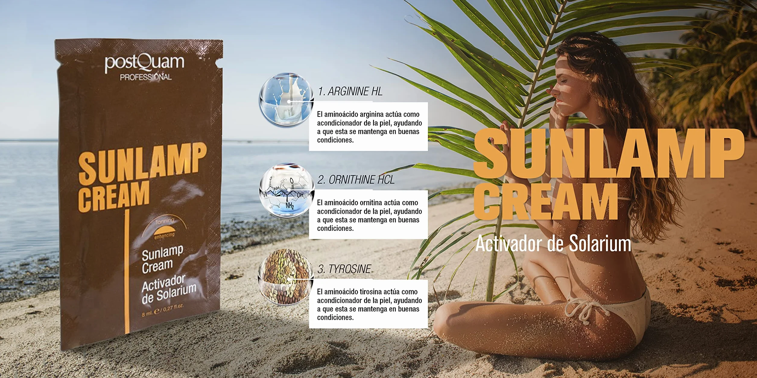 POSTQUAM Activateur Bronzage Spécial Solarium 50 sachets x 8 ml
