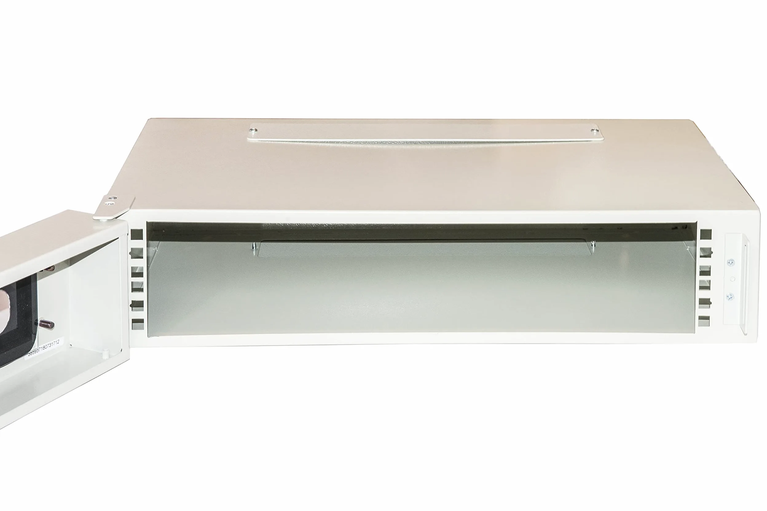 Link Accessori Armoire Rack 19" 2U Profondeur 360 mm, Couleur Gris avec Porte Verre (H x l x L) 12 x 36 x 54 cm