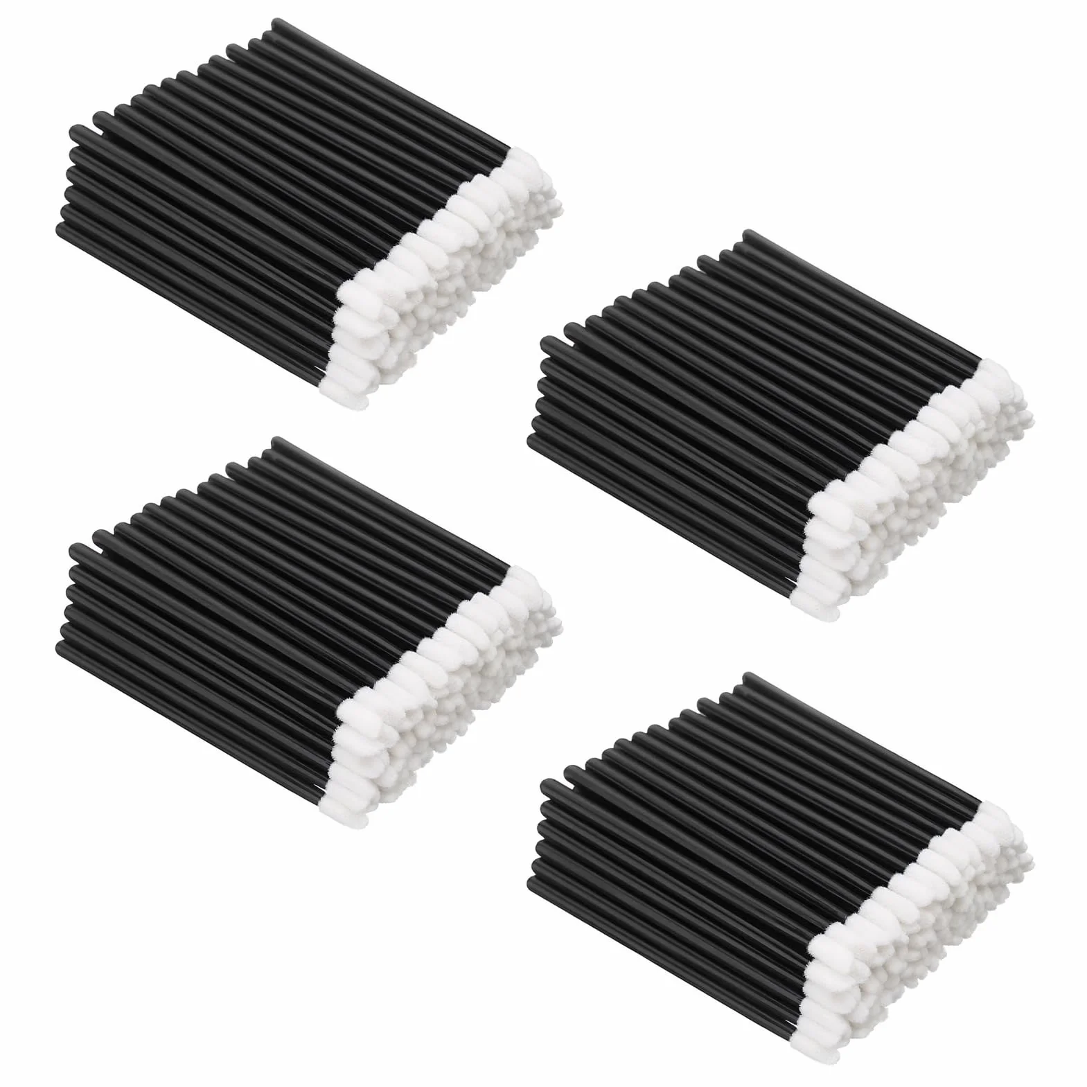 Pinceau à Lèvres Jetable 400pcs, Applicateur Brosse à Lèvres, Kit de Maquillage Professionnel (Noir)