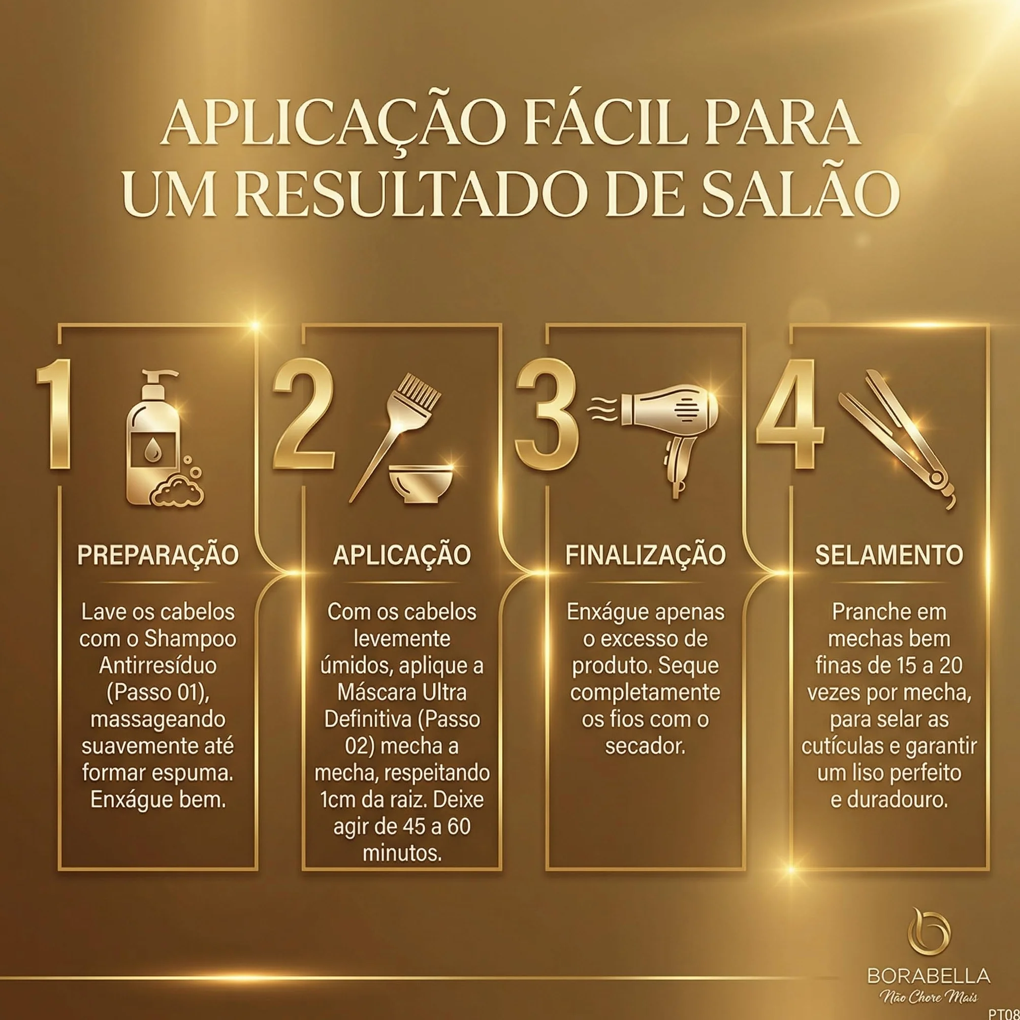 Borabella Não Chore Mais Coffret de soins capillaires professionnels lissage sans formaldéhyde 2 x 1000 ml