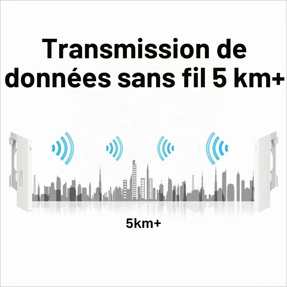 TP-Link CPE210 Point d'Accès Extérieur Wi-FI 2.4GHz 300 Mbps 9DBi, Noir (Lot de 2)