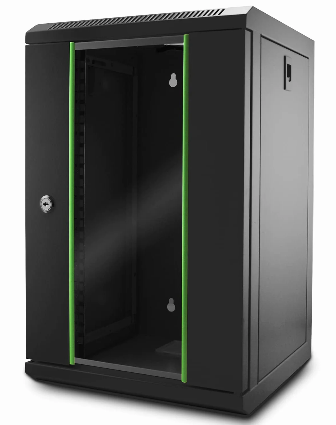 WAYTEX 9U 10 Pouces Baie de Brassage Serveur avec Porte vitrée à Serrure Noir