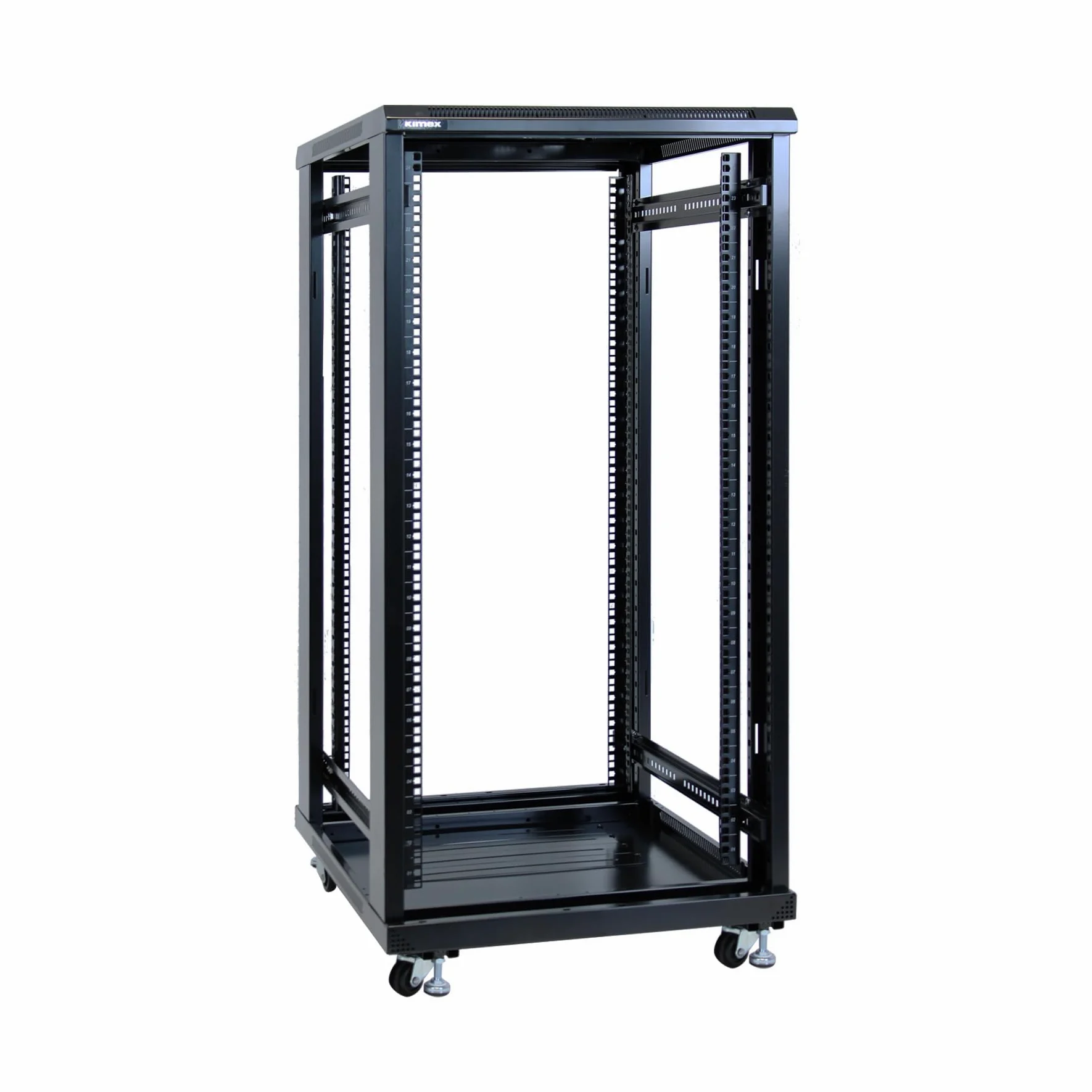 KIMEX - Baie de Brassage 19" 29U 600x600mm - Rack Serveur Informatique au Sol - Armoire Réseau 19 Pouces - Charge Max 800 kg - Cadre Ouvert - Ref 112-6629K2