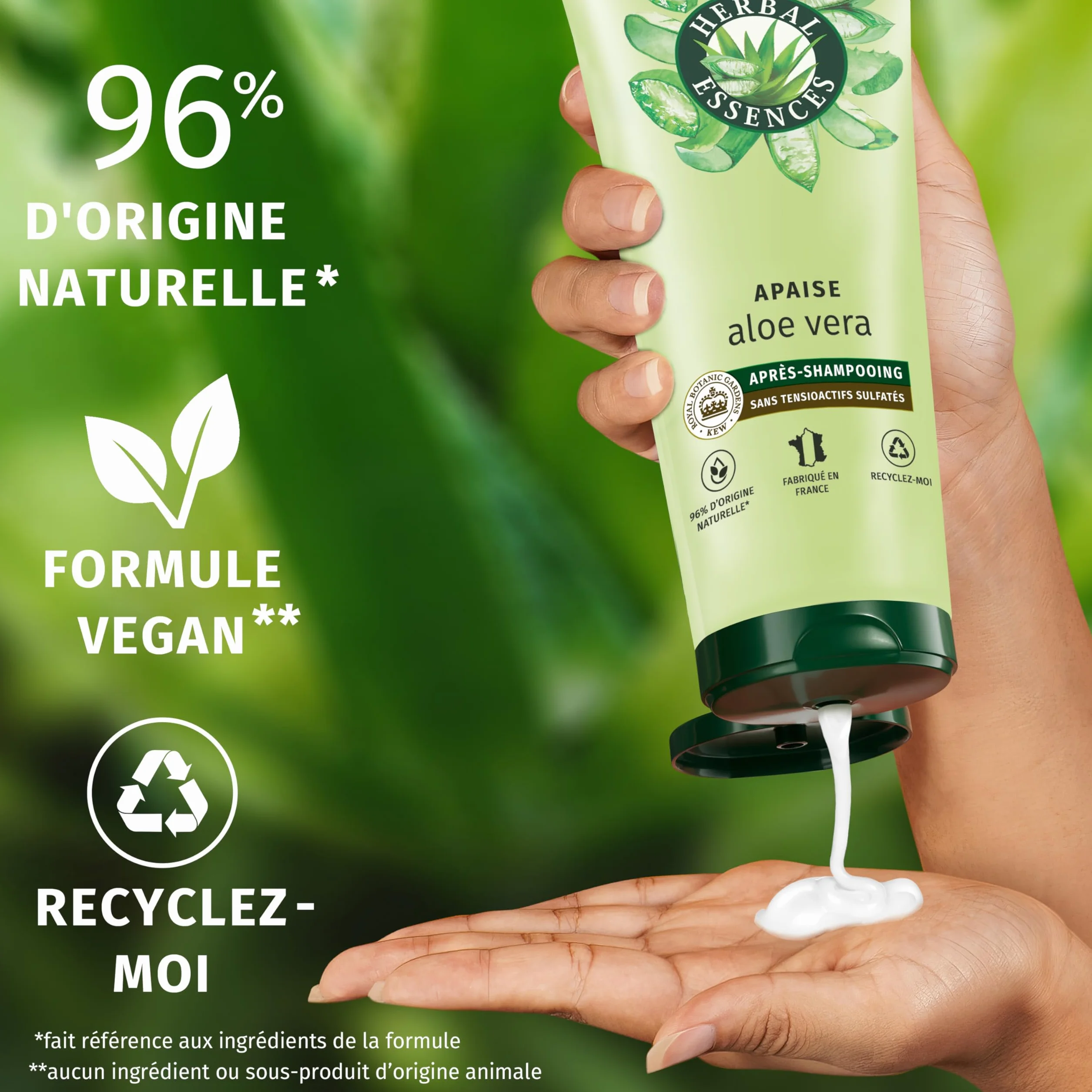 Herbal Essences Après-Shampoing Aloe Hydratant 350ml Cheveux Très Secs Végan