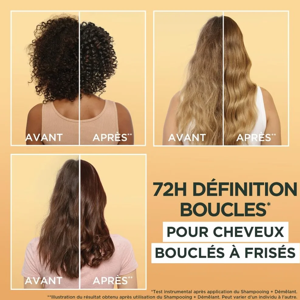 Garnier Fructis Hair Food Masque Nutrition Boucles Beurre Cacao Vegan 97% Naturelle Cheveux Bouclés Frisés 320 ml