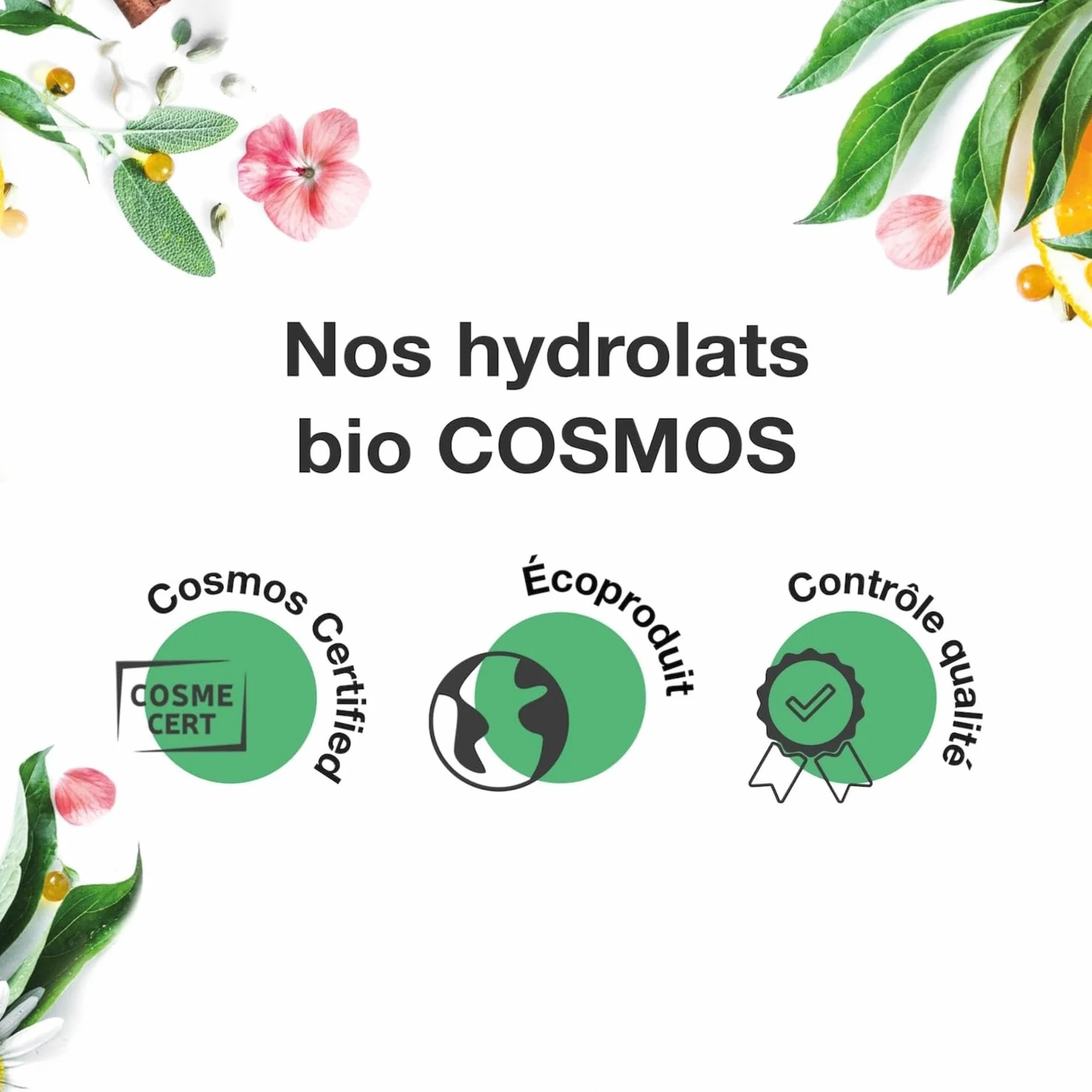 Hydrolat de Fleur d'oranger COSMOS Eau Florale Naturelle 100ml